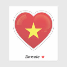 Pegatina de icono de amor con bandera de Vietnam