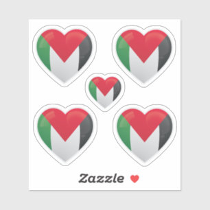Pegatina de iconos de amor de Palestina