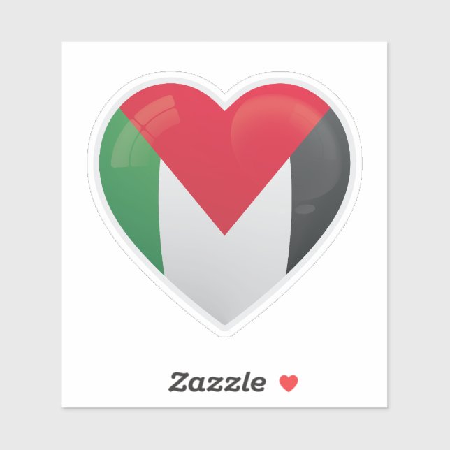 Pegatina de iconos de amor de Palestina (Hoja)