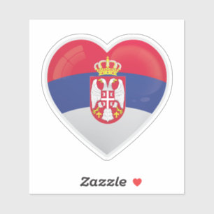Pegatina de iconos de amor de Serbia