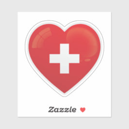Pegatina de iconos de amor de Suiza