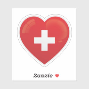 Pegatina de iconos de amor de Suiza