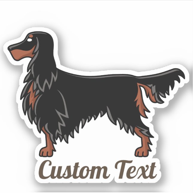 Pegatina de iconos de Gordon Setter (Anverso)