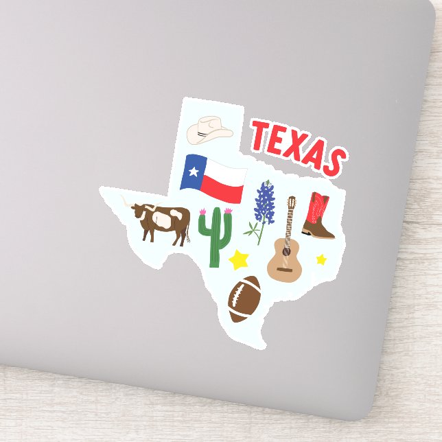 Pegatina de iconos de Texas (Detalle)