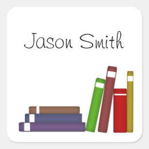 Pegatina de id. de libro de nombres personalizado