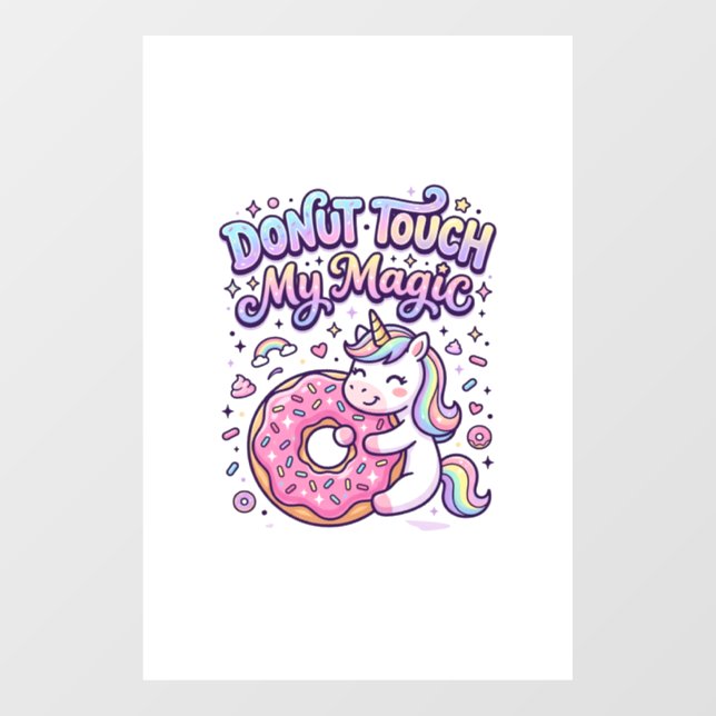 Pegatina de idea de regalo mágico de donut de unic (Hoja)