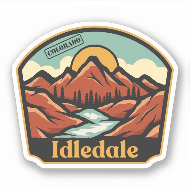 Pegatina de Idledale, Colorado (Anverso)