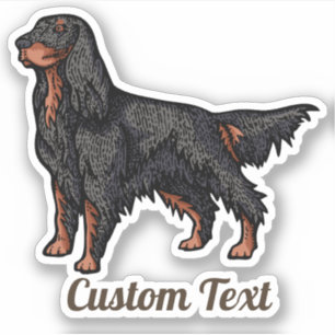 Pegatina de Ilustracion Gordon Setter