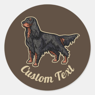 Pegatina de Ilustracion Gordon Setter