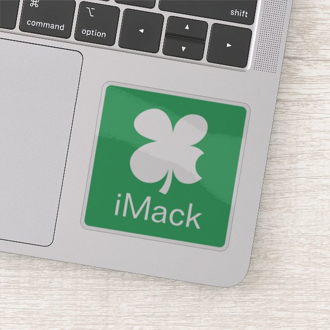 pegatina de iMack con suerte de clover portátil (Detalle)