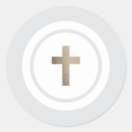 Pegatina de imitación de cruz de oro simple