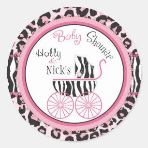 Pegatina de impresión de guepardo y cebra