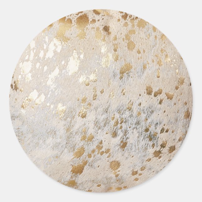 Pegatina de impresión Piel de vaca de oro personal (Anverso)