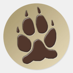 Pegatina de impresión Wolf Paw