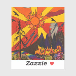 Pegatina de incendios de pandemia