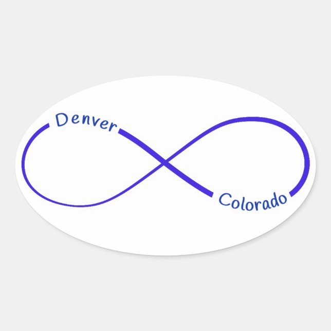 Pegatina de infinito de Denver CO (Anverso)