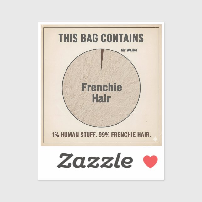 Pegatina de infografía divertida del pelo de Frenc (Hoja)