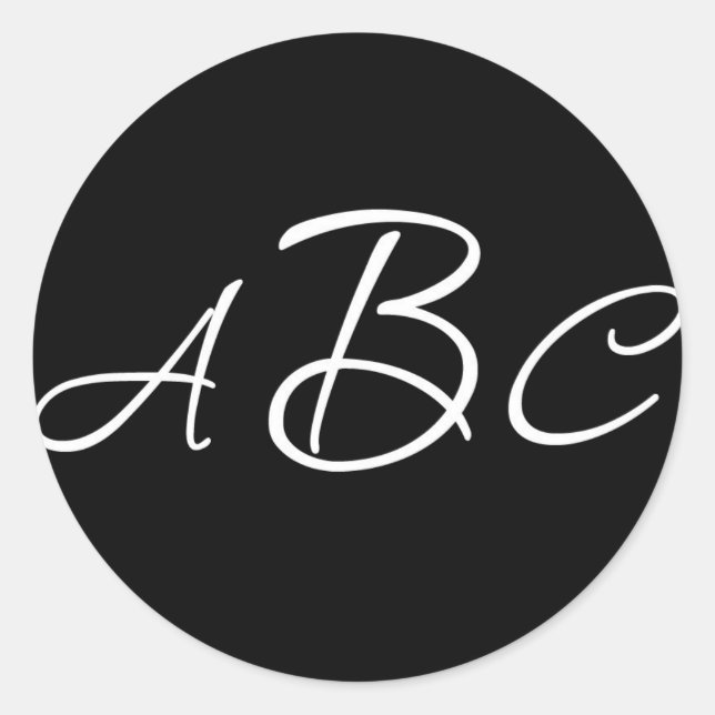 Pegatina de Iniciales de Monograma boda (Anverso)