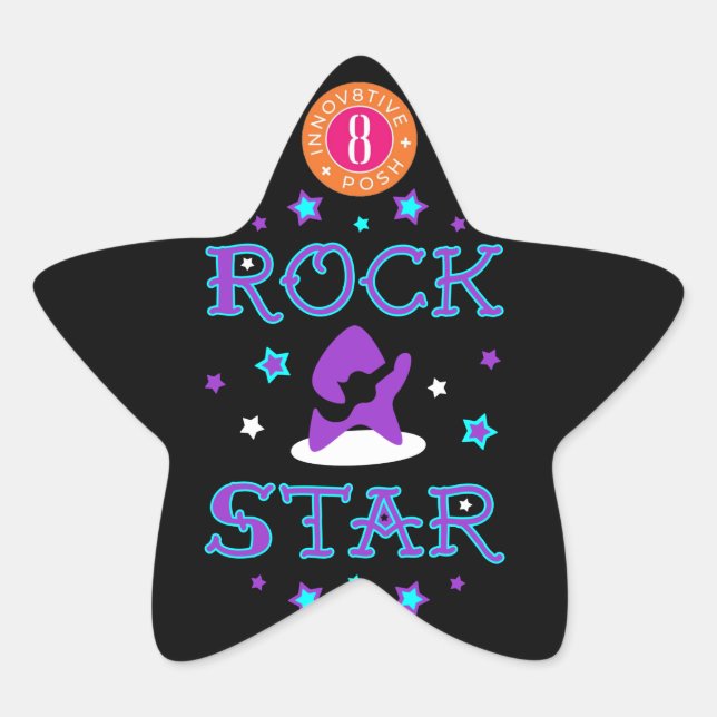 Pegatina de Innov8tive posrock star (Anverso)