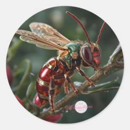 Pegatina de insectos de vacaciones raras y hermosa