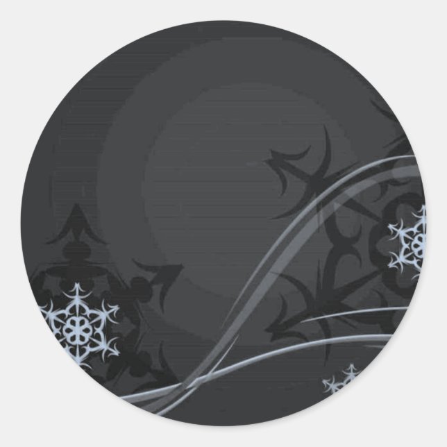 Pegatina de invierno azul (Anverso)