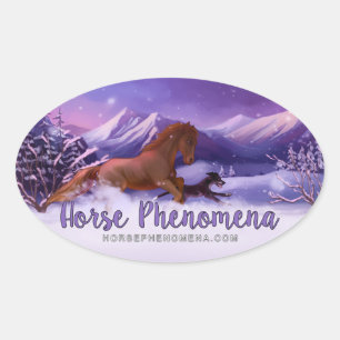 Pegatina de invierno de Horse Fhenomena