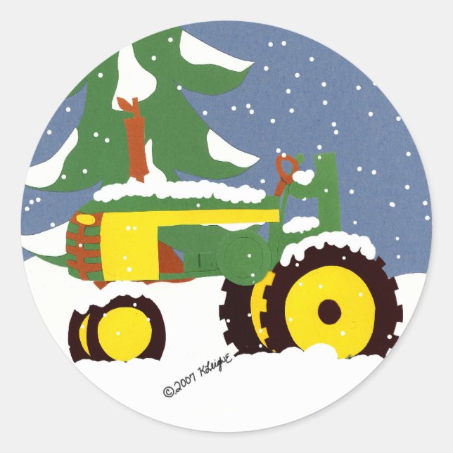 Pegatina de invierno de Sello para sobres de tract (Anverso)