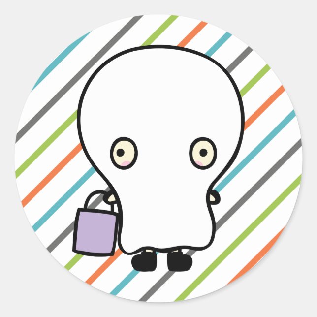 Pegatina de invitación a fiesta de disfraces para  (Anverso)