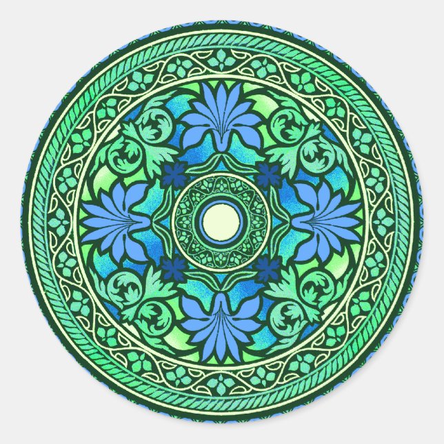 Pegatina de invitación a la boda india con discos  (Anverso)