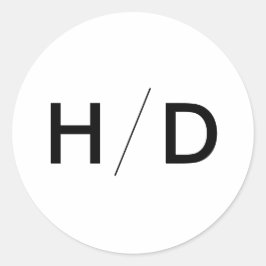 Pegatina de invitación a matrimonio monograma mode