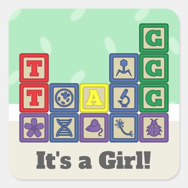 Pegatina de Invitación de Bloques de Futuro Biólog (Anverso)