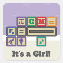 Pegatina de Invitación de Bloques de Futuro Físico