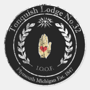 Pegatina de IOOF tonquesa - negro