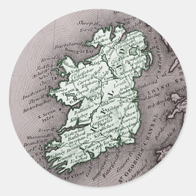 Pegatina de Irlanda (Anverso)