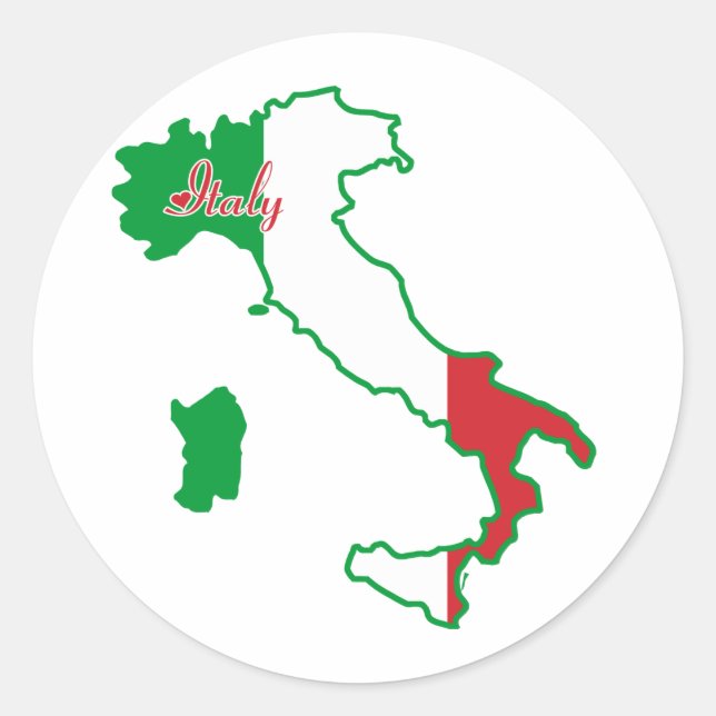 Pegatina de Italia (Anverso)