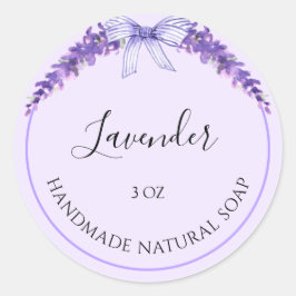 Pegatina de jabón artesanal de lavanda