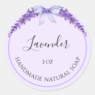Pegatina de jabón artesanal de lavanda