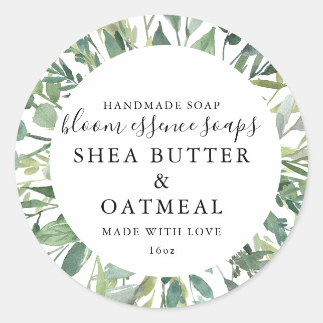 Pegatina de jabón de follaje (Anverso)