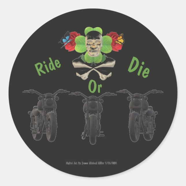 Pegatina De James Michael Miller (Anverso)