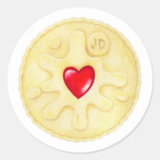 Pegatina de Jammie Dodger Biscuit (Anverso)