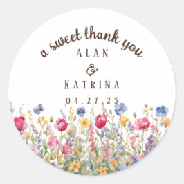 Pegatina de jardín bohemio de flores silvestres co