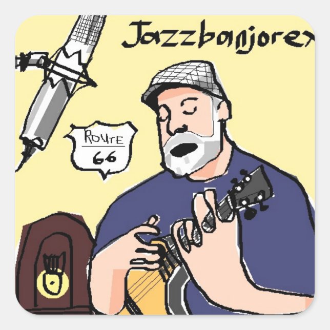 Pegatina de Jazzbanjorex (Anverso)