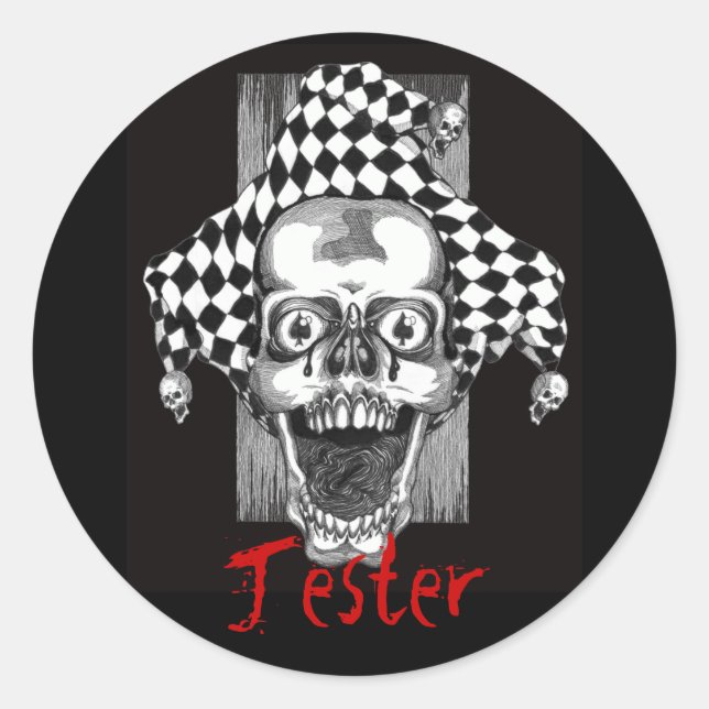 Pegatina de Jester Muerto. (Anverso)