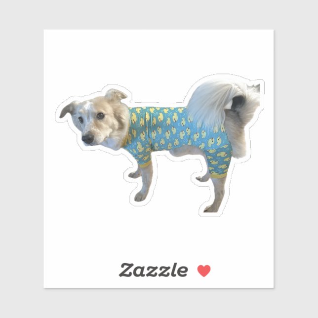 Pegatina de JpJ de ganso de tarifa - Perro Adorabl (Hoja)