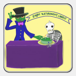 Pegatina de Jubilación Apropiada para la Rana