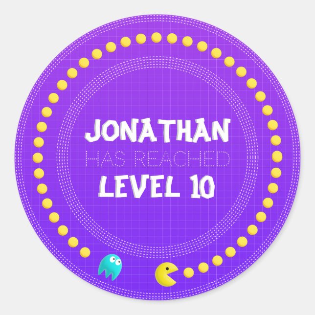 Pegatina de jugador para juego de cumpleaños activ (Anverso)