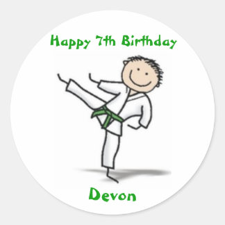 Pegatina de karate - cinturón verde