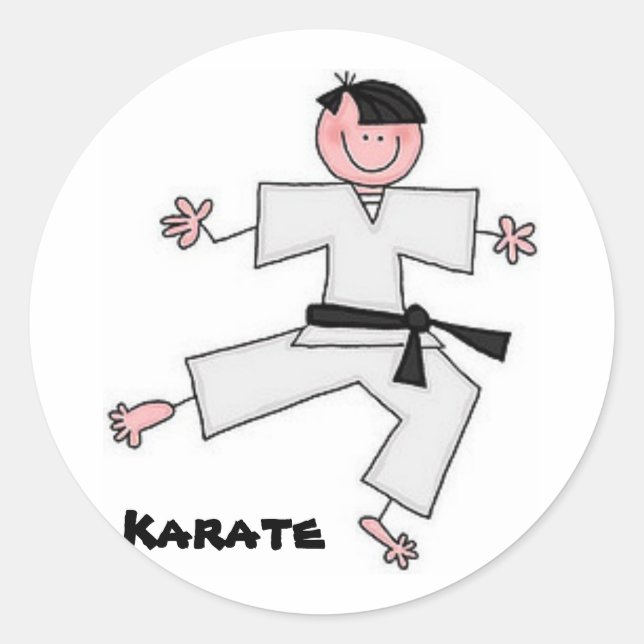 Pegatina de Karate Personalizado (Anverso)