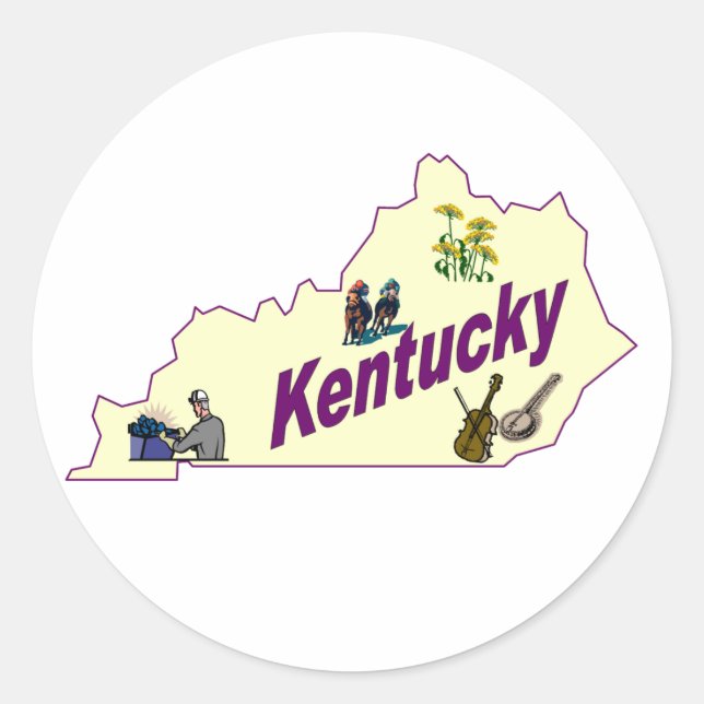 Pegatina de Kentucky (Anverso)