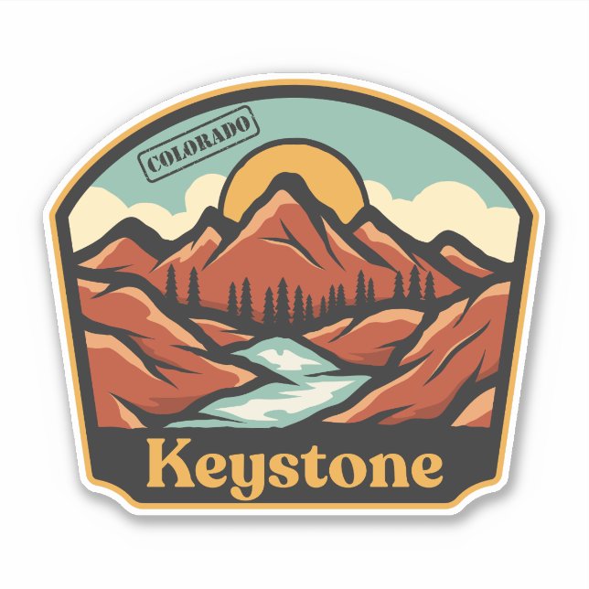 Pegatina de Keystone, Colorado (Anverso)